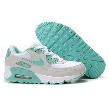 Nike Air Max 90 Womens Shoes Wholesale White Gray Green Outlet Store